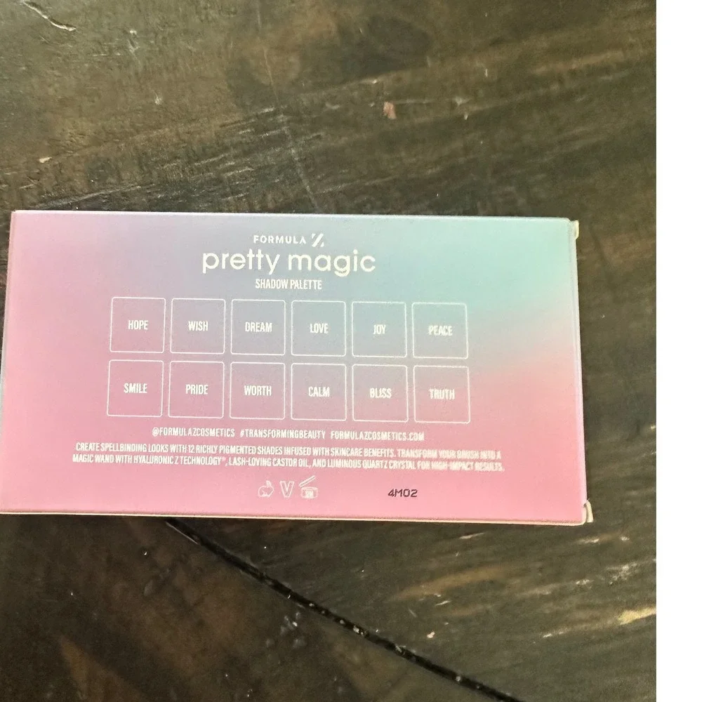 Formula Z Pretty Magic Shadow Palette 12 Shades Vegan Hyaluronic Z New